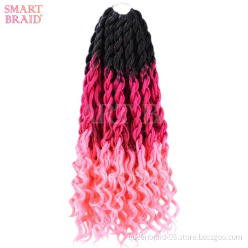 24strands 20" Ombre Color Synthetic Braiding Hair Extention Crochet Braids Hair Synthetic Faux Locs Crochet Braids Hair Dreadloc
